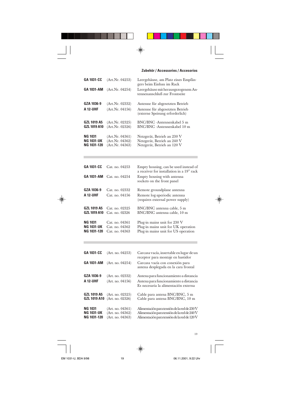 Sennheiser Receiver EM 1031-U User Manual | Page 19 / 40