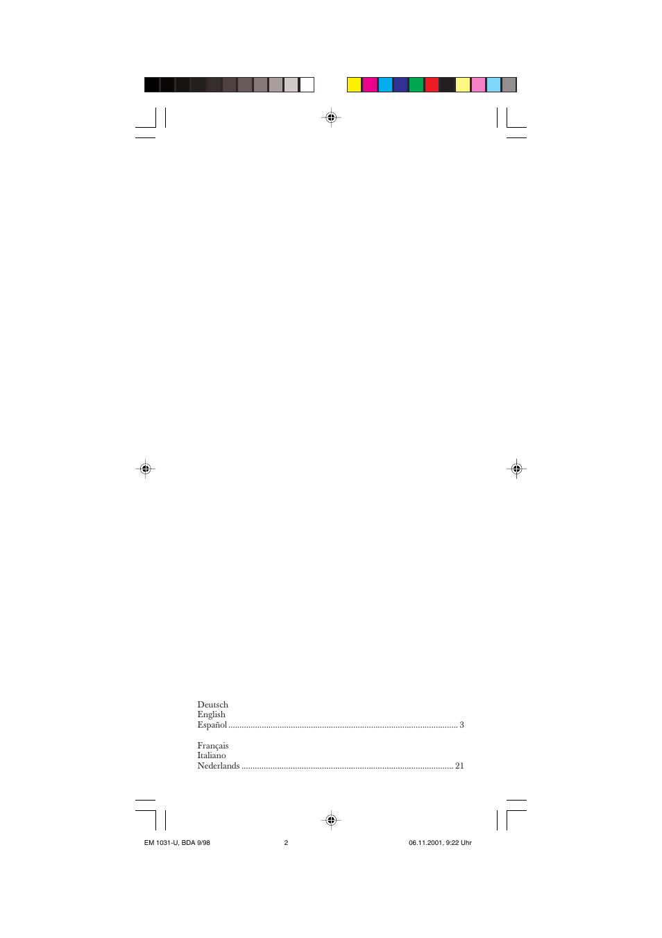 Sennheiser Receiver EM 1031-U User Manual | Page 2 / 40