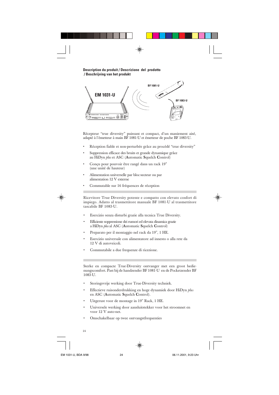 Em 1031-u | Sennheiser Receiver EM 1031-U User Manual | Page 24 / 40