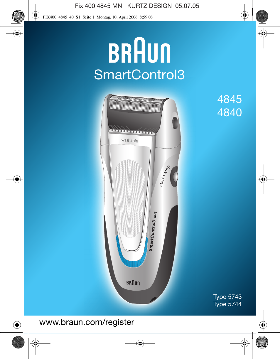 Braun 4840 SmartControl3 User Manual | 35 pages