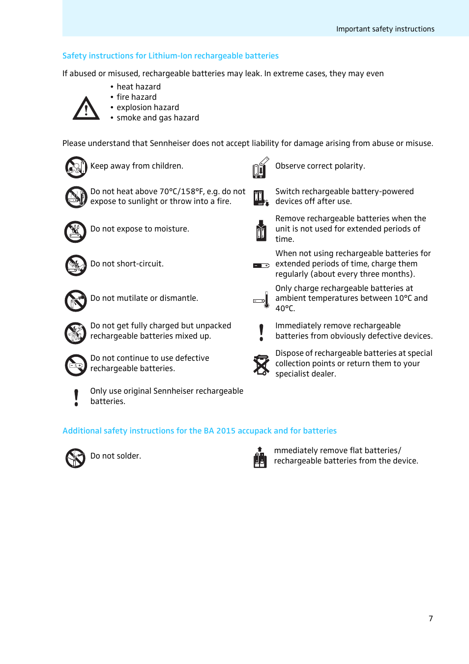 Sennheiser LV308 User Manual | Page 7 / 60