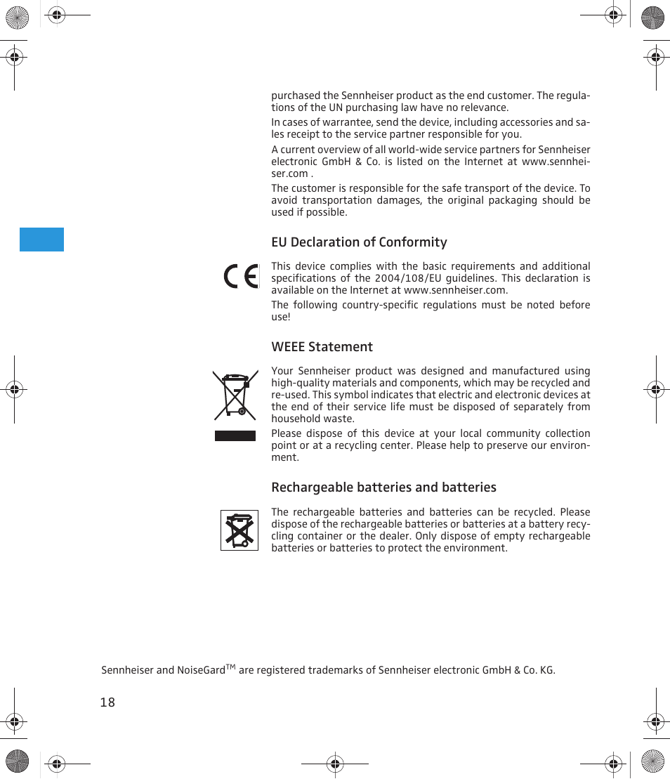 Sennheiser 500643 User Manual | Page 19 / 20