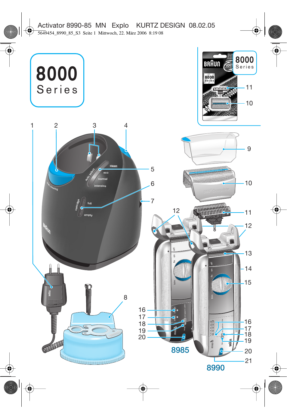 Braun 8990 User Manual | Page 3 / 99