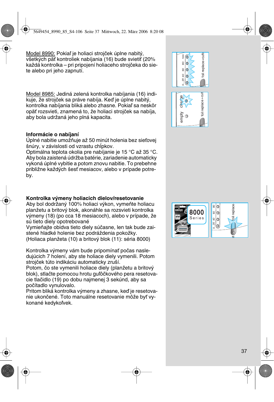 Braun 8990 User Manual | Page 37 / 99