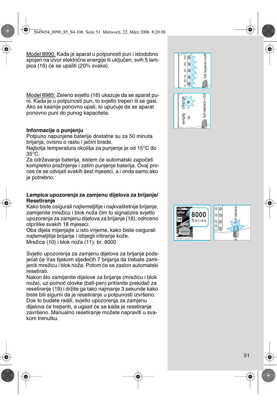 Braun 8990 User Manual | Page 51 / 99