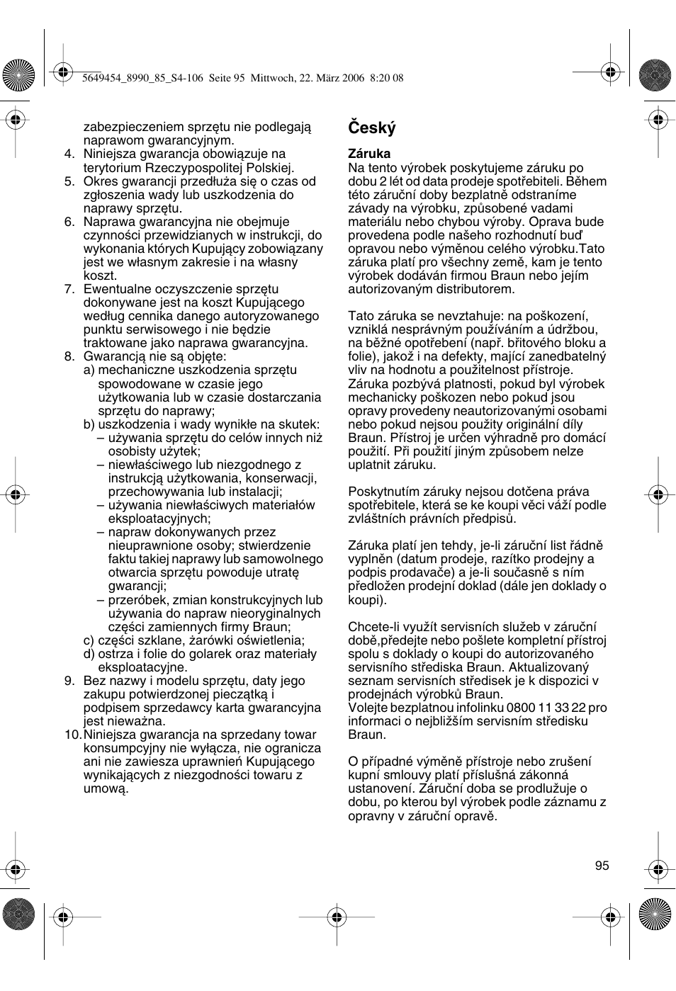 Âesk | Braun 8990 User Manual | Page 95 / 99