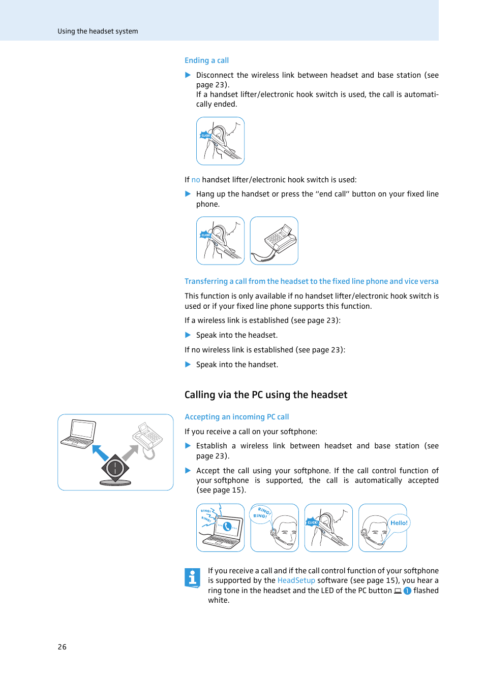 Calling via the pc using the headset | Sennheiser 504302 User Manual | Page 27 / 44