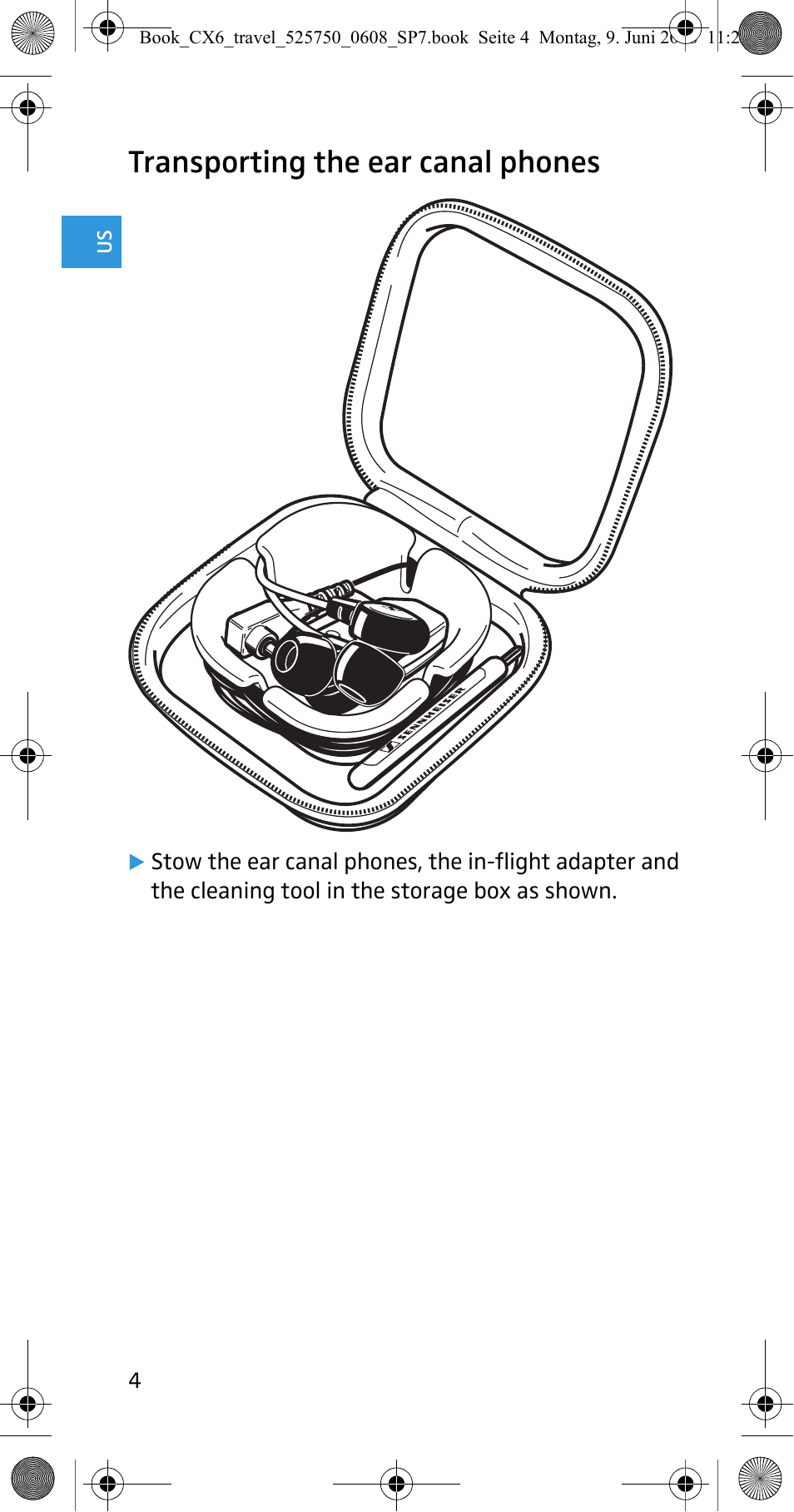 Transporting the ear canal phones | Sennheiser CX 6 Travel User Manual | Page 5 / 8