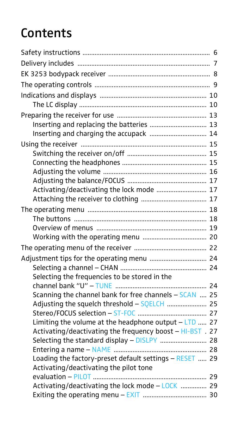 Sennheiser EK3253 User Manual | Page 2 / 36