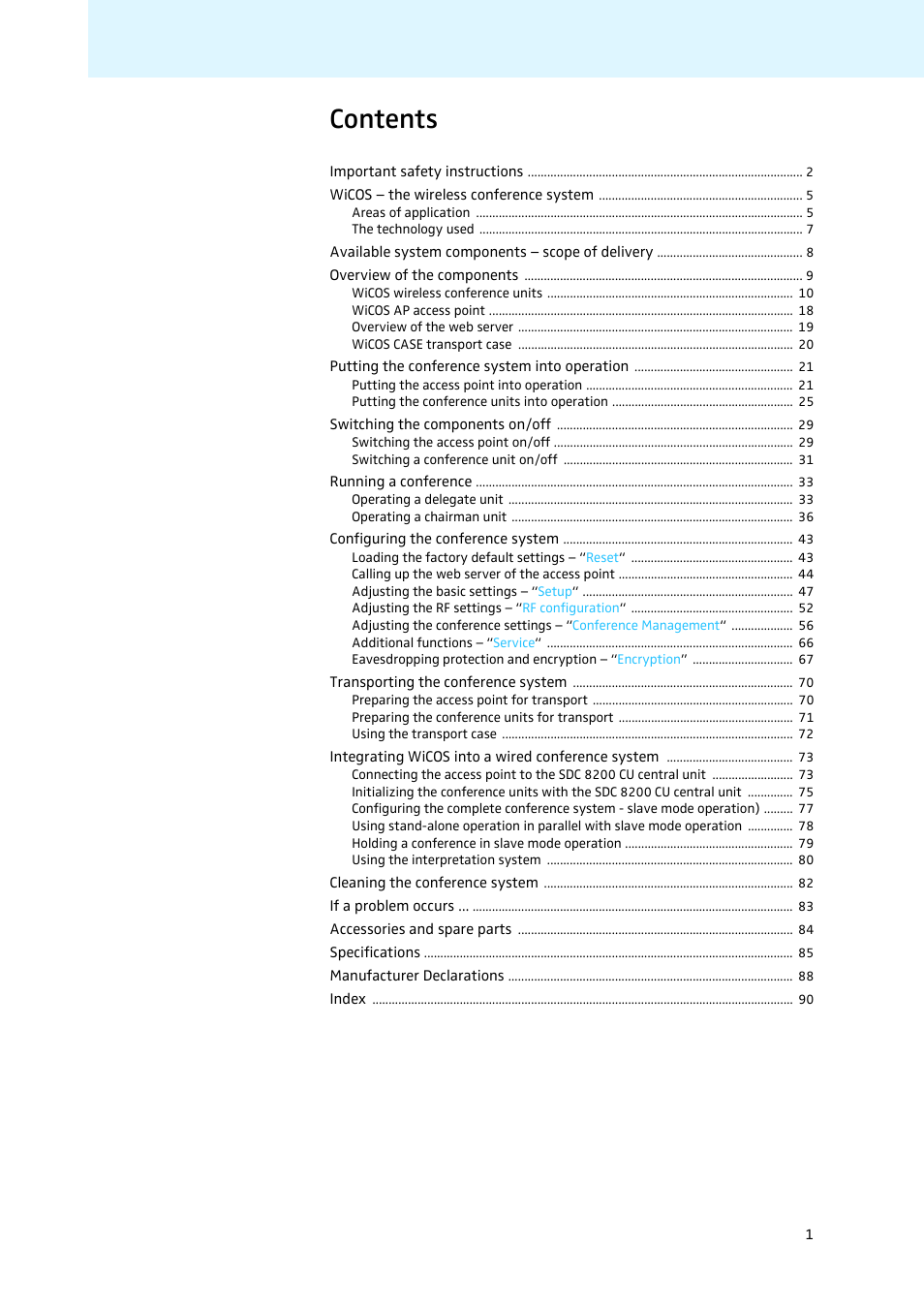 Sennheiser WiCOS User Manual | Page 3 / 92