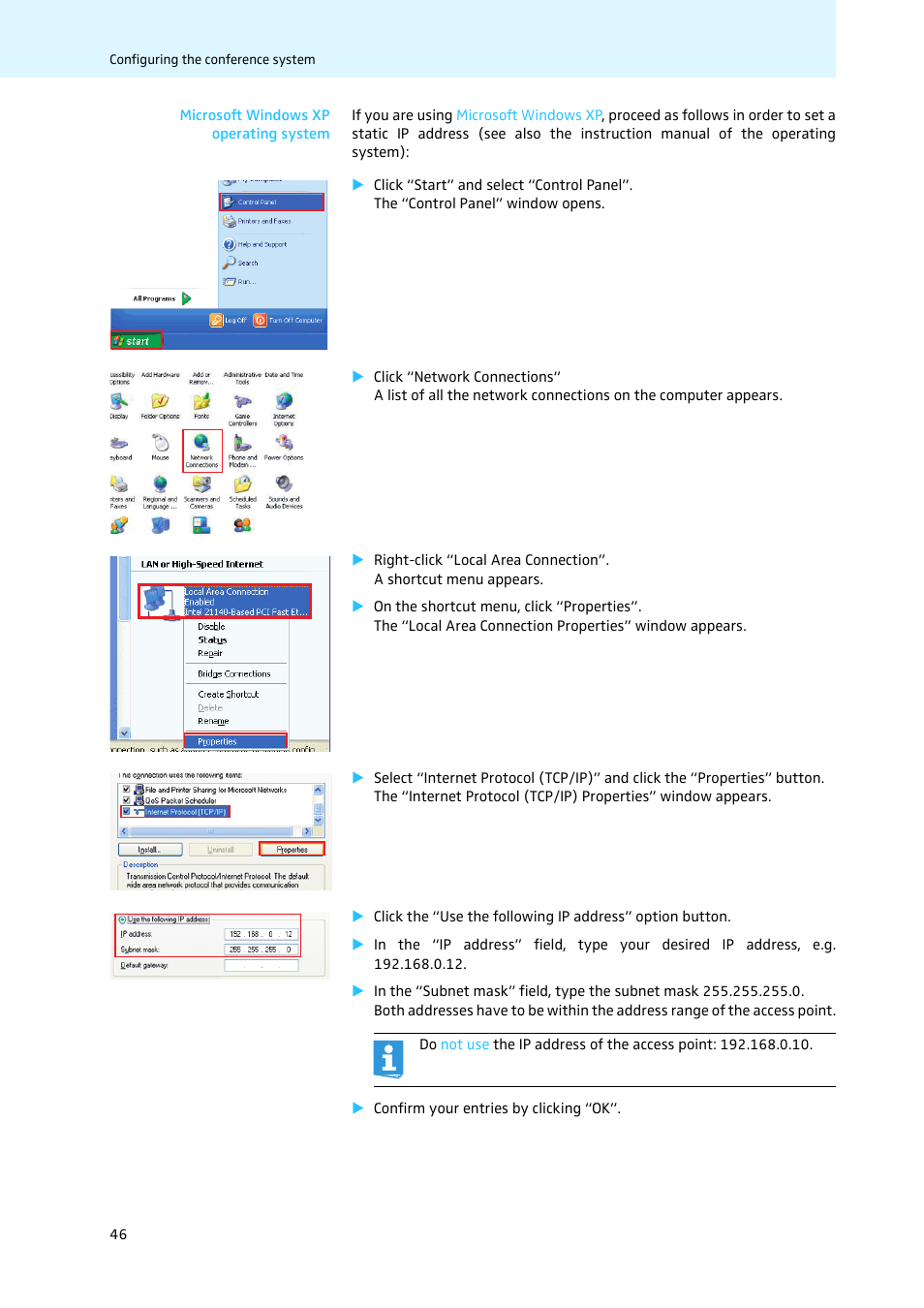 Microsoft windows xp operating system | Sennheiser WiCOS User Manual | Page 48 / 92