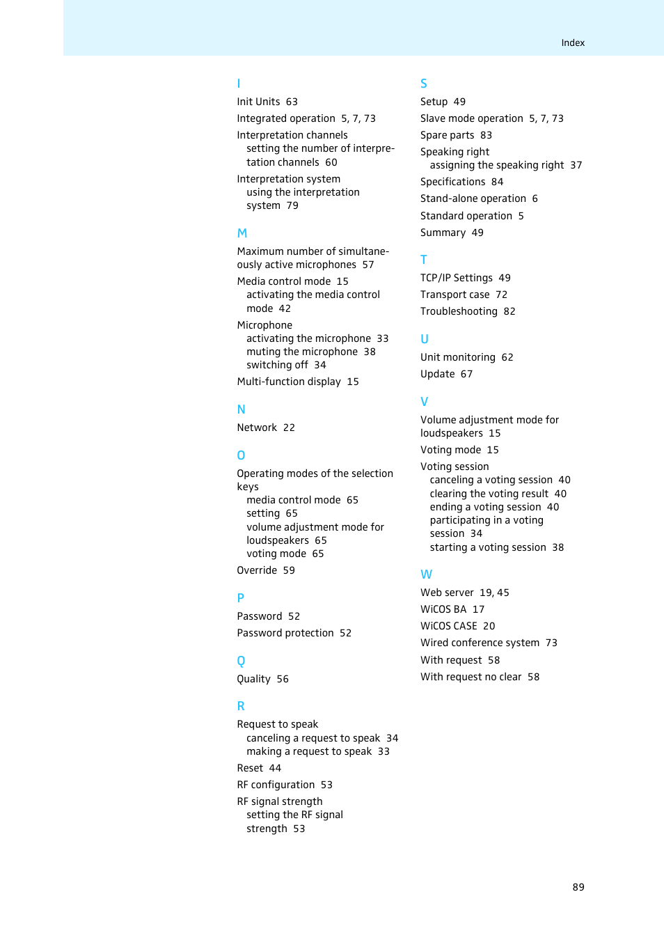 Sennheiser WiCOS User Manual | Page 91 / 92