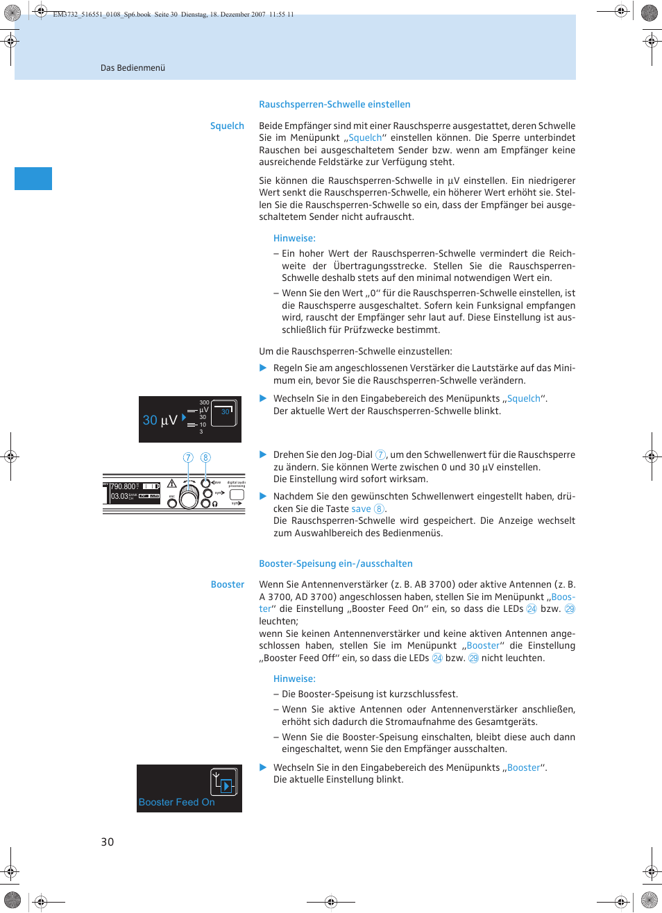 30 μv | Sennheiser EM 3732 User Manual | Page 34 / 269