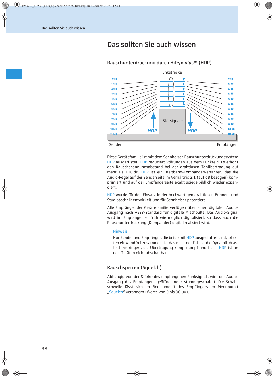 Das sollten sie auch wissen | Sennheiser EM 3732 User Manual | Page 42 / 269