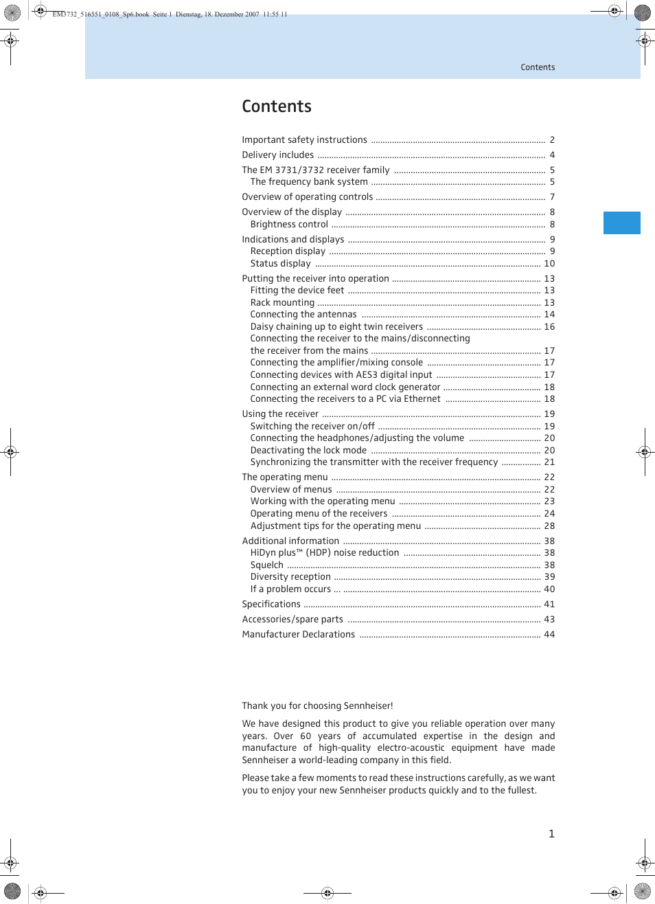 Sennheiser EM 3732 User Manual | Page 49 / 269