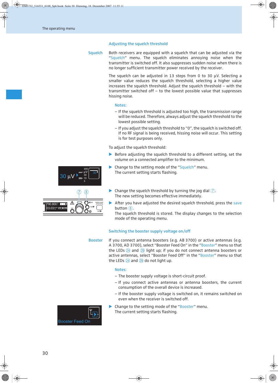30 μv | Sennheiser EM 3732 User Manual | Page 78 / 269