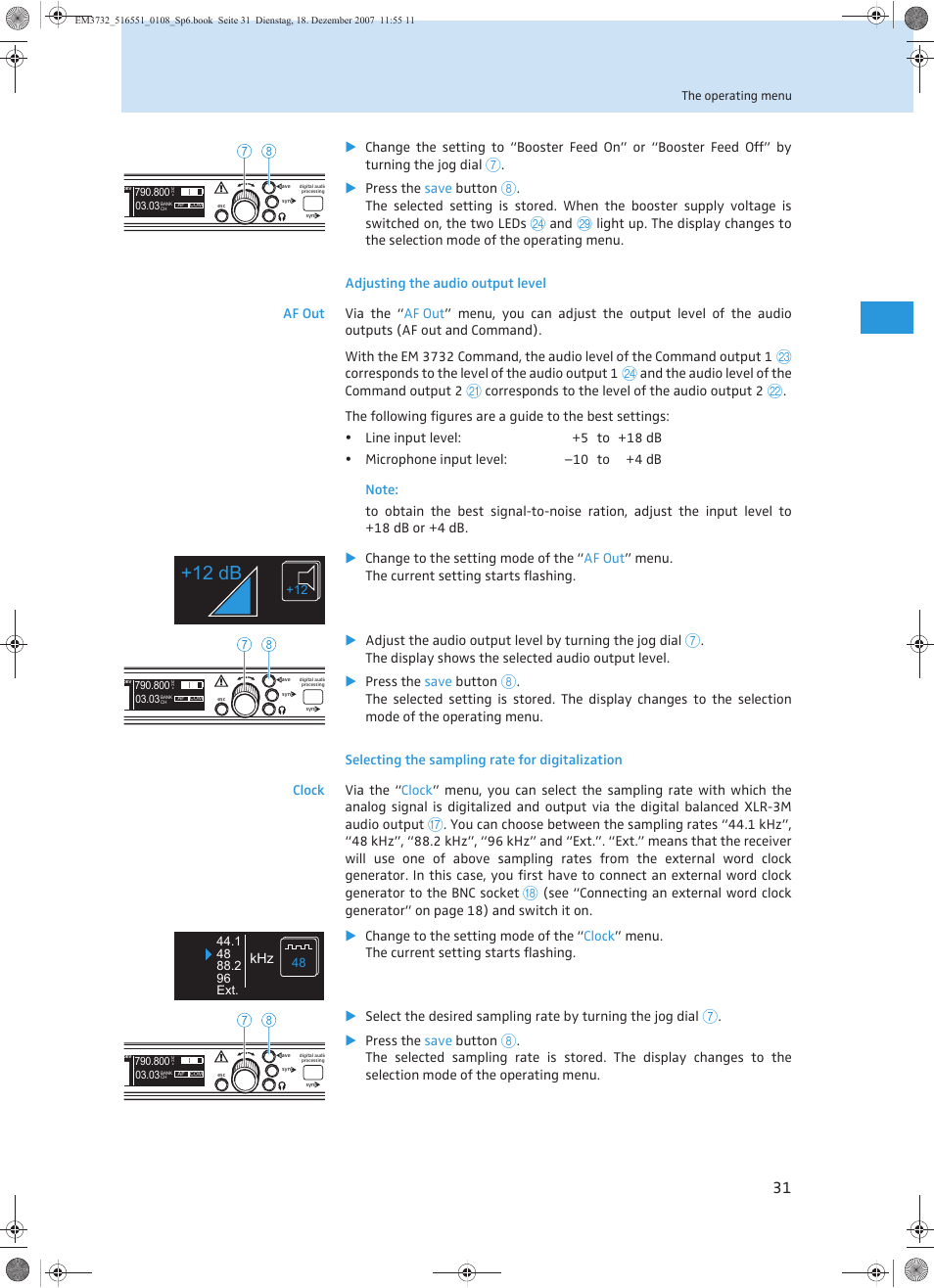 12 db | Sennheiser EM 3732 User Manual | Page 79 / 269