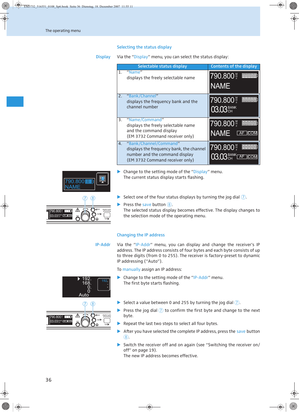 800 name | Sennheiser EM 3732 User Manual | Page 84 / 269