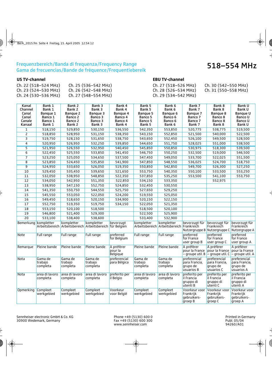 Sennheiser 2015 User Manual | Page 4 / 4