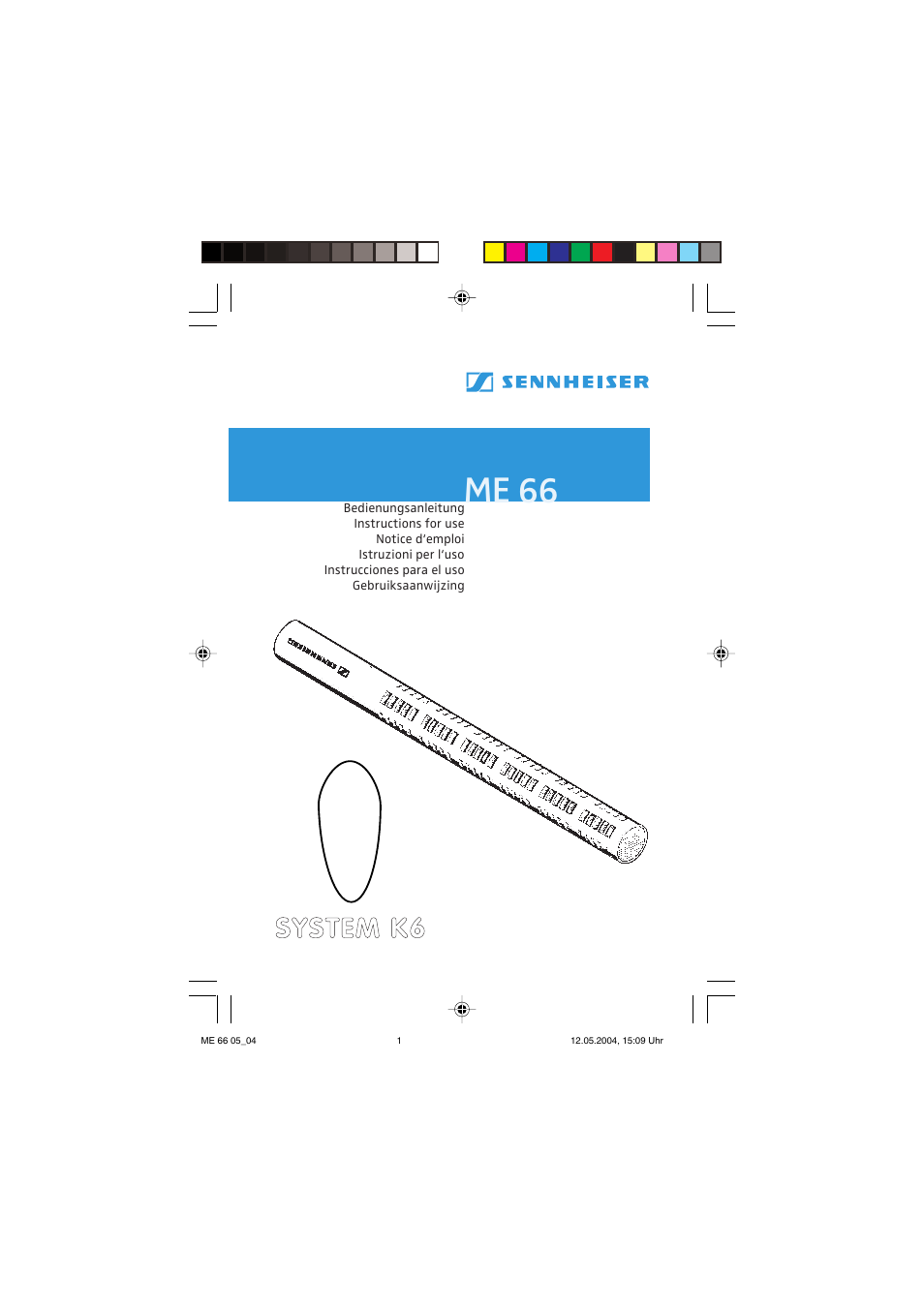 Sennheiser ME 66 User Manual | 4 pages