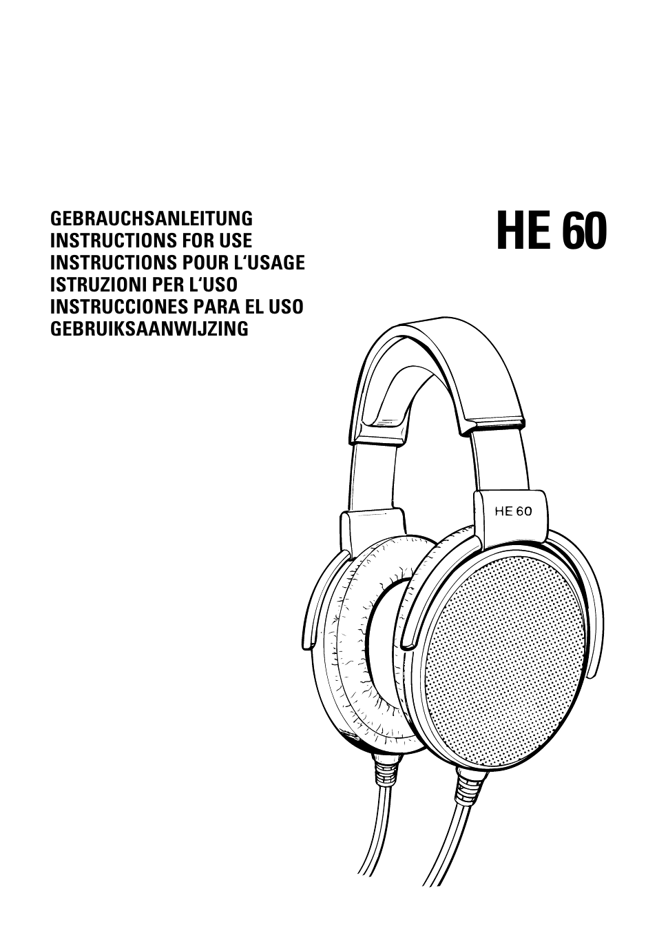 Sennheiser GEBRAUCHSANLEITUNG HE 60 User Manual | 14 pages