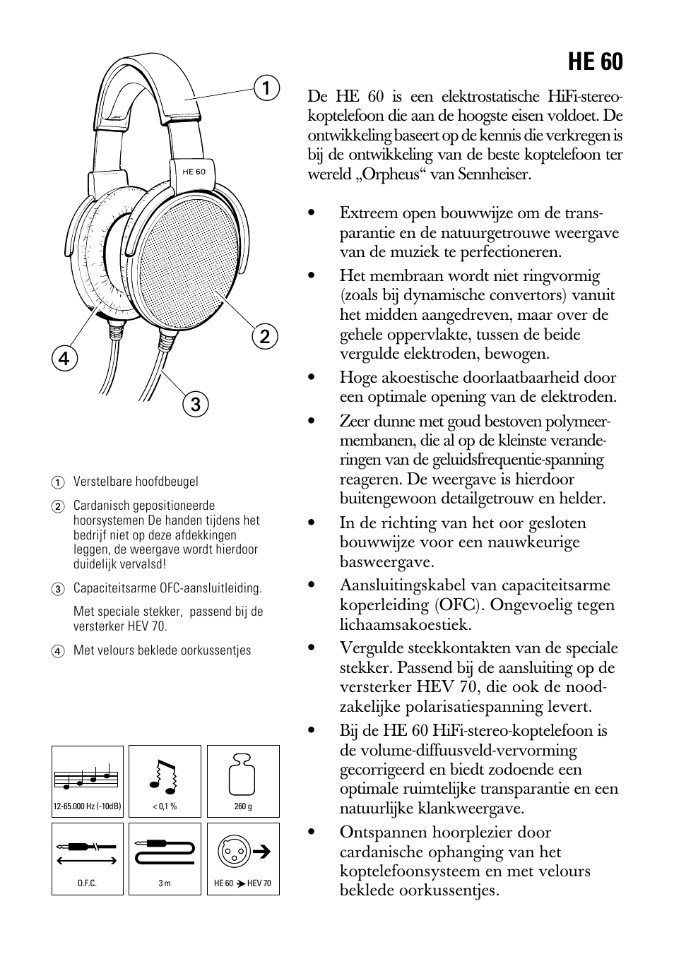Gebruiksaanwijzing, ᕃᕄ ᕅ ᕆ, He 60 | Sennheiser GEBRAUCHSANLEITUNG HE 60 User Manual | Page 12 / 14