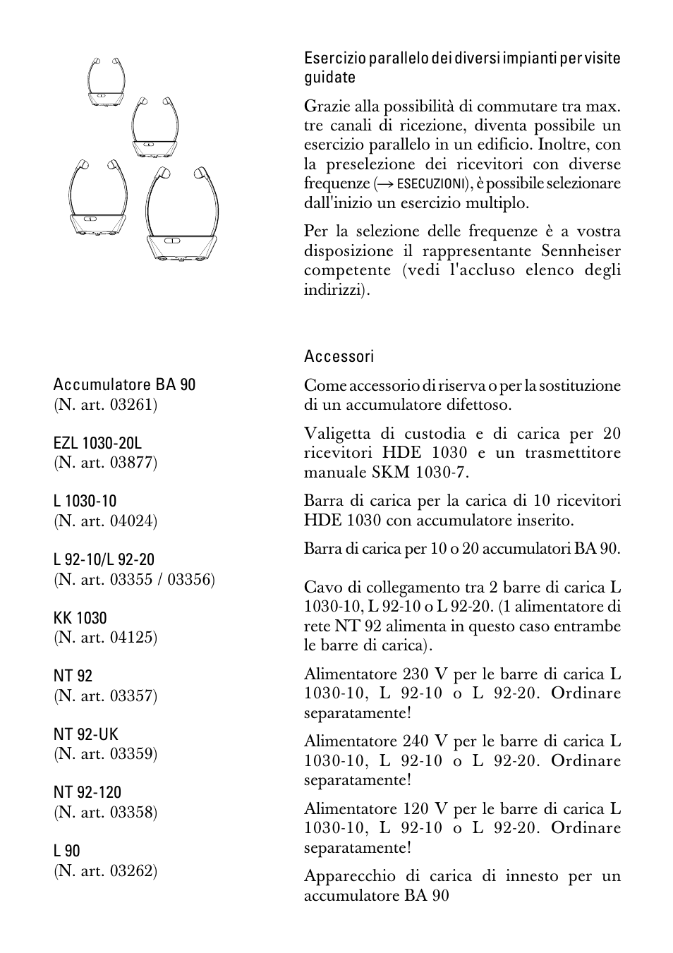Accessori | Sennheiser HDE1030 User Manual | Page 16 / 27