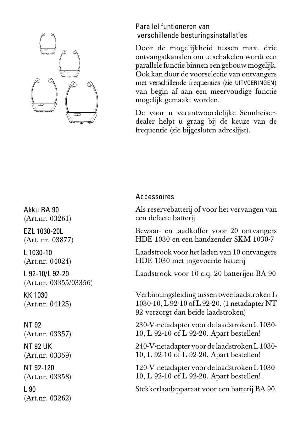 Accessoires | Sennheiser HDE1030 User Manual | Page 24 / 27