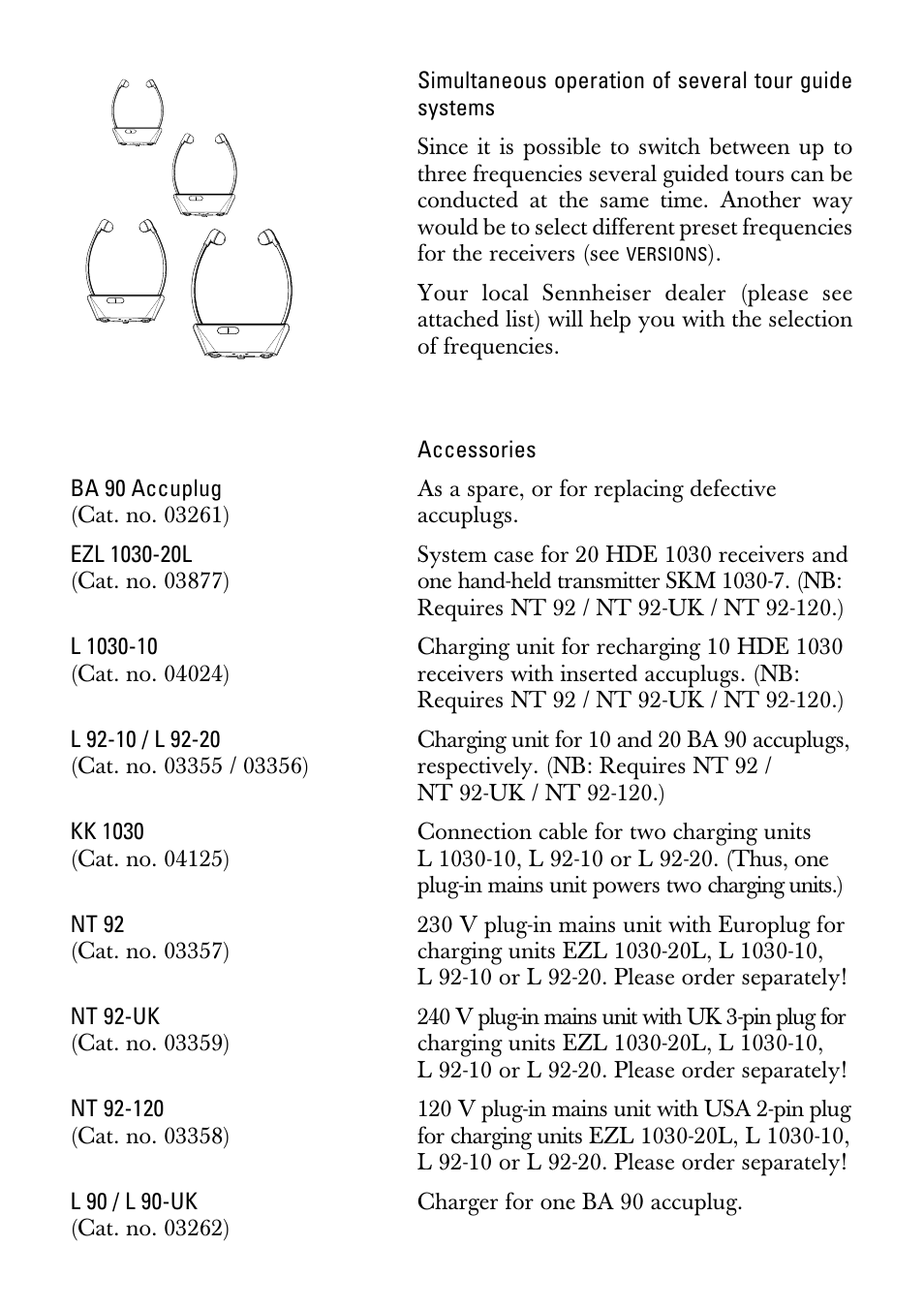 Accessories | Sennheiser HDE1030 User Manual | Page 8 / 27