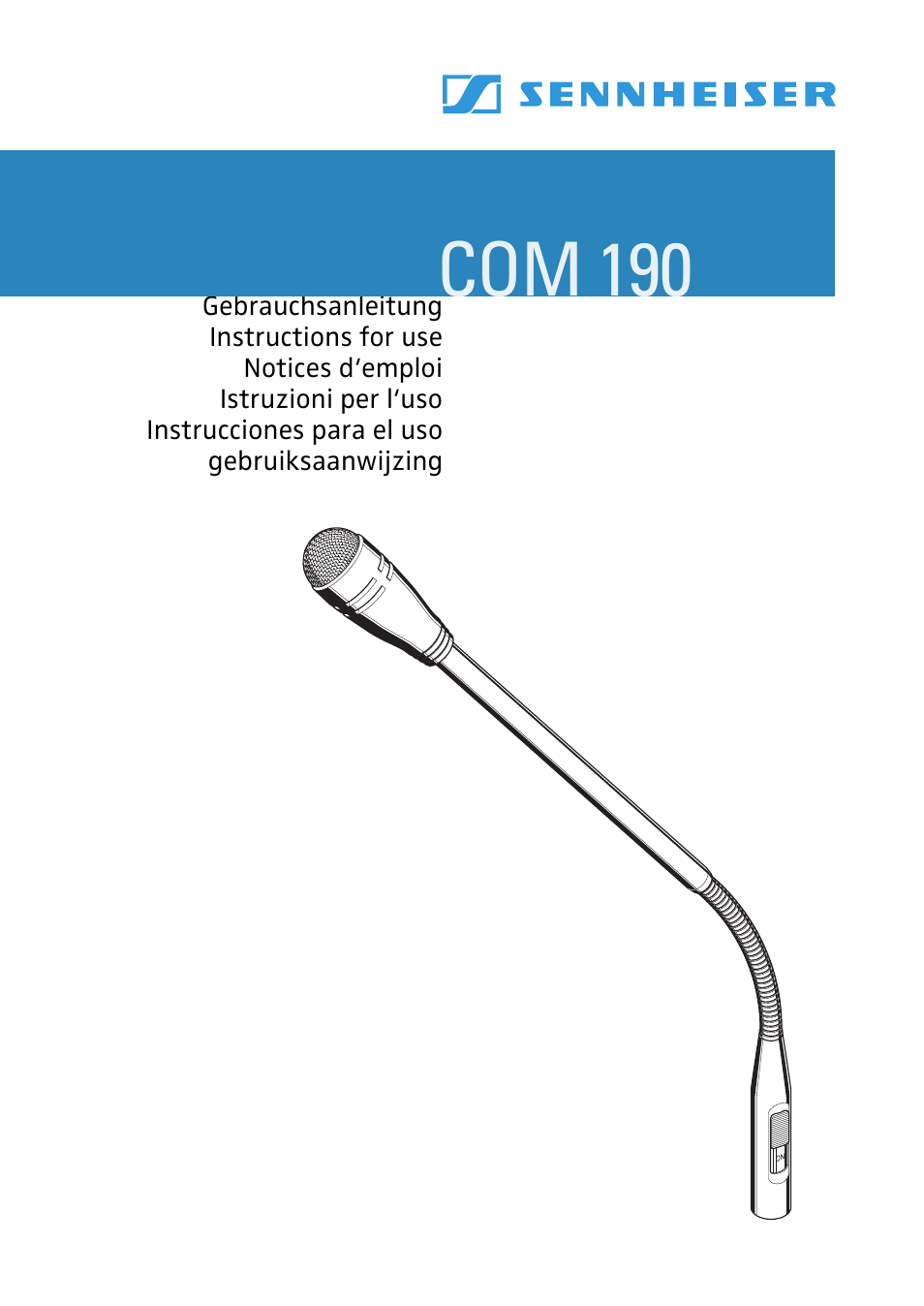 Sennheiser COM 190 User Manual | 8 pages