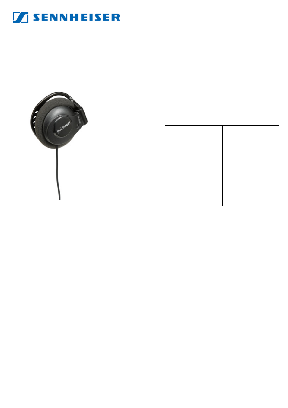 Sennheiser GP 03-M User Manual | 1 page