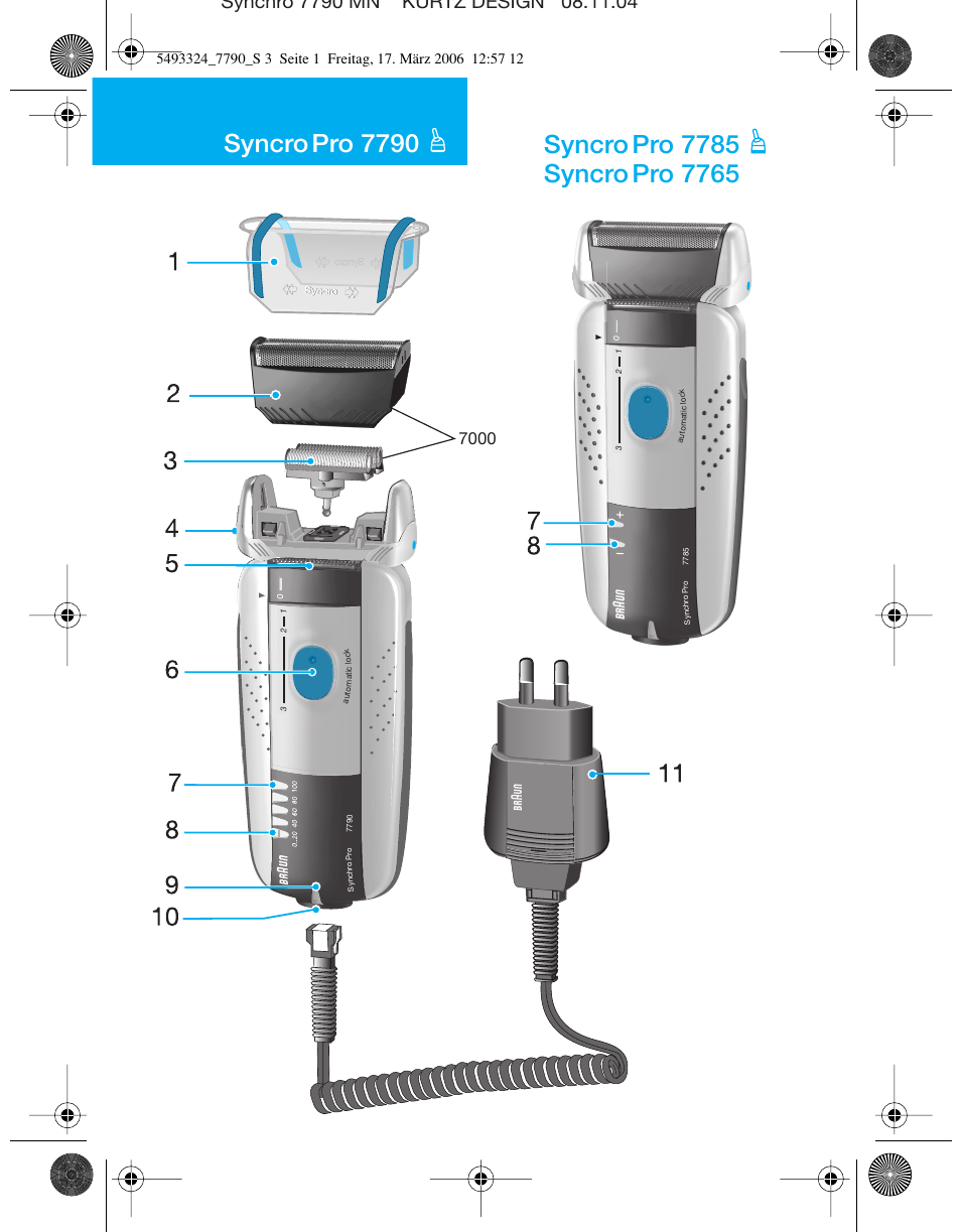 Braun 7785 User Manual | Page 3 / 57