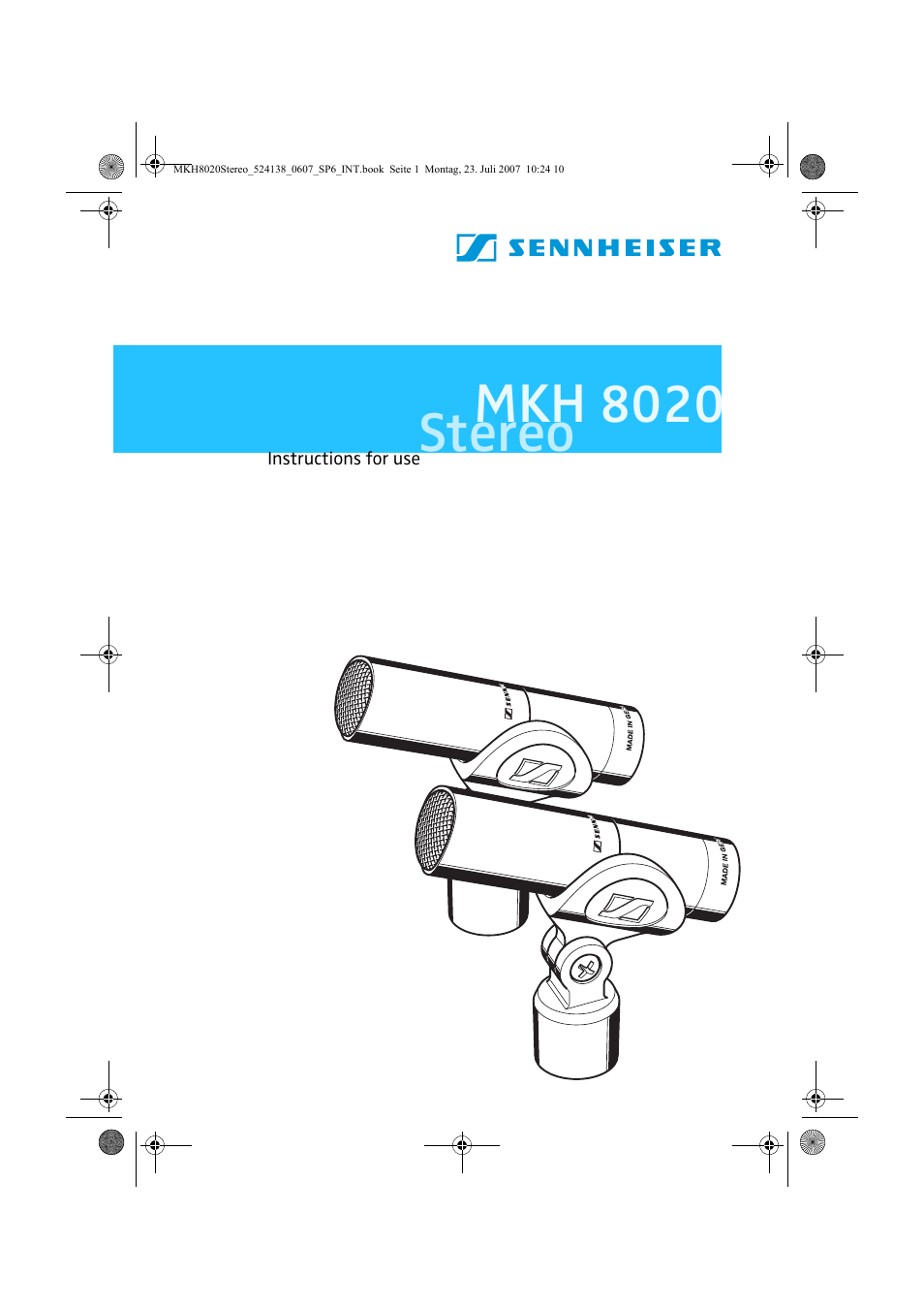 Sennheiser MKH 8020 User Manual | 13 pages