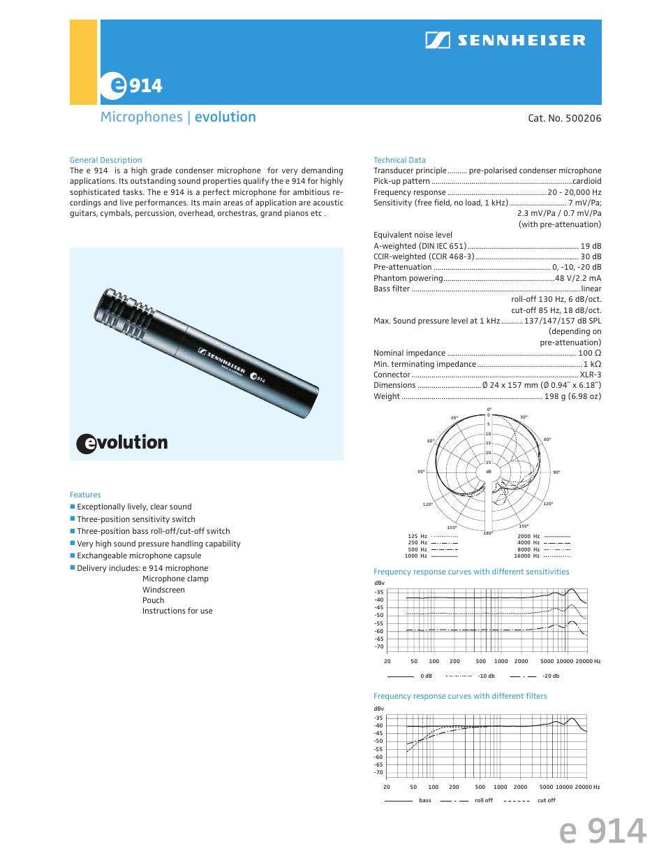 Sennheiser Evolution 500206 User Manual | 1 page