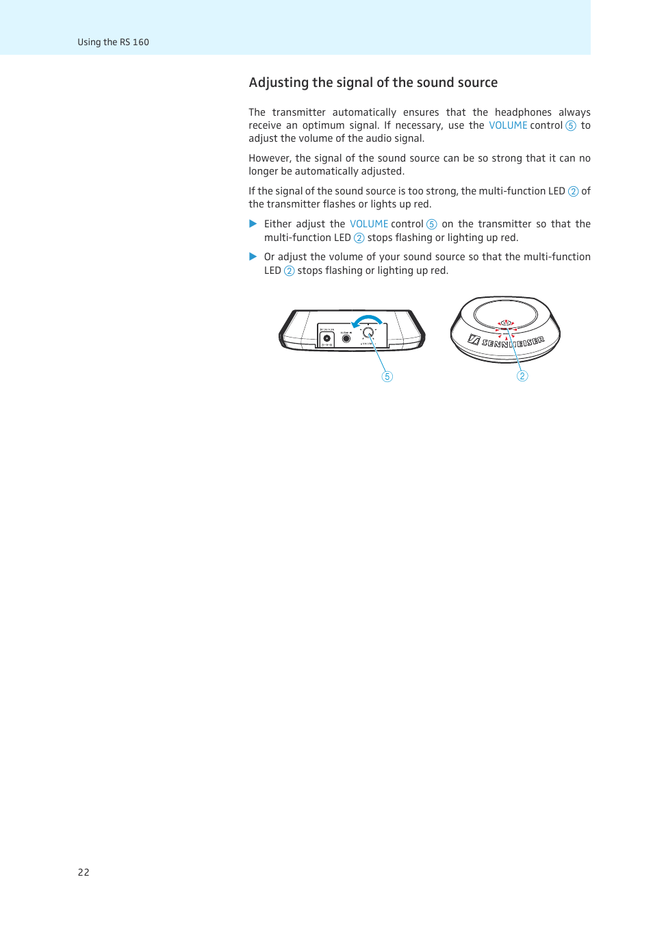 Adjusting the signal of the sound source | Sennheiser 502873 User Manual | Page 23 / 36