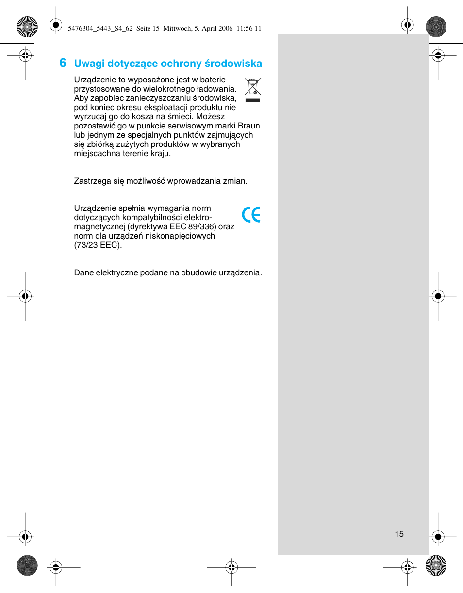 Braun 5443 User Manual | Page 15 / 59