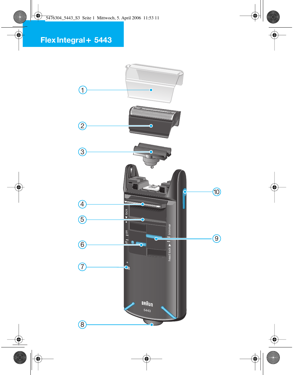 Flex integral | Braun 5443 User Manual | Page 3 / 59