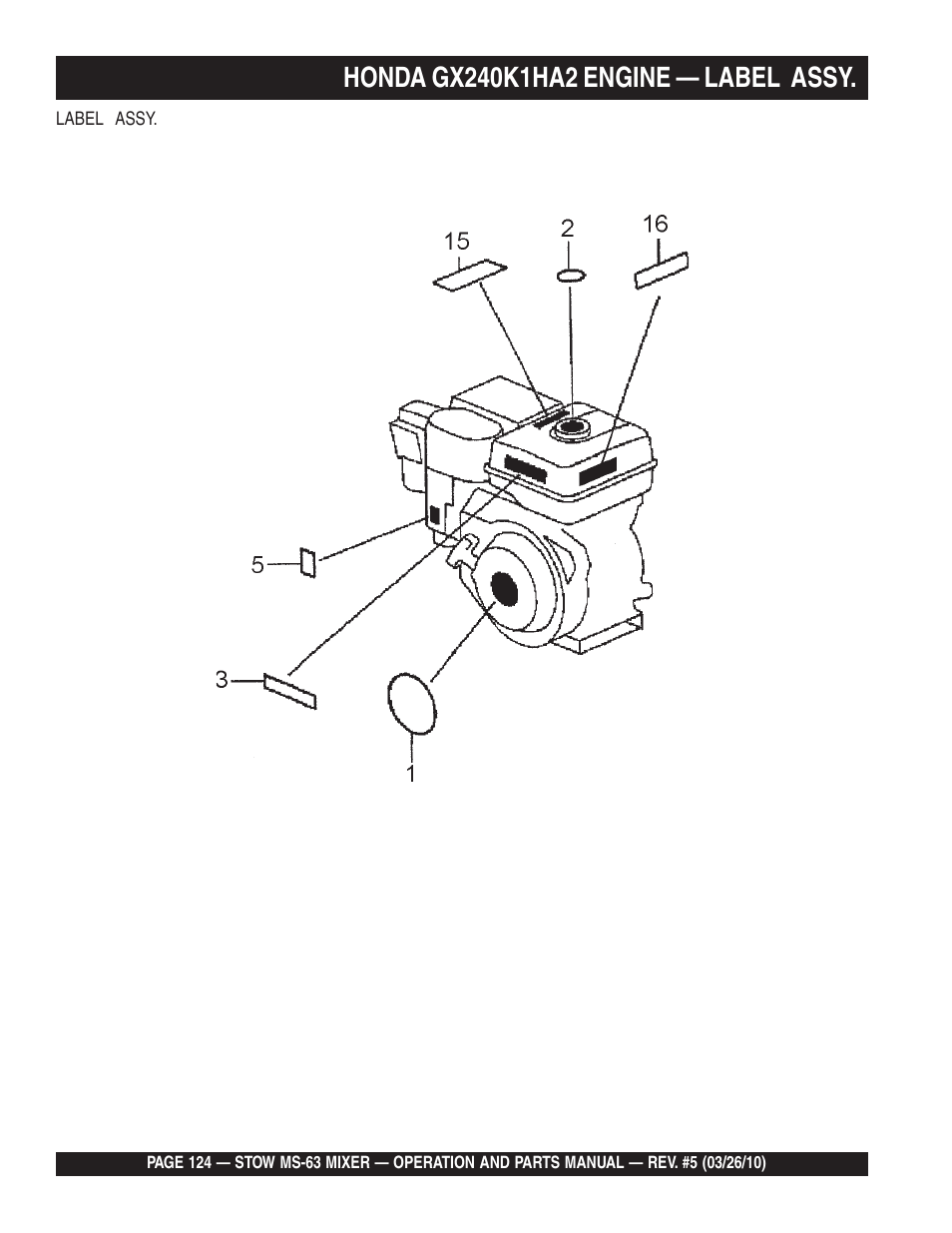 Stow Plaster and Mortar Mixer MS-63 User Manual | Page 124 / 128