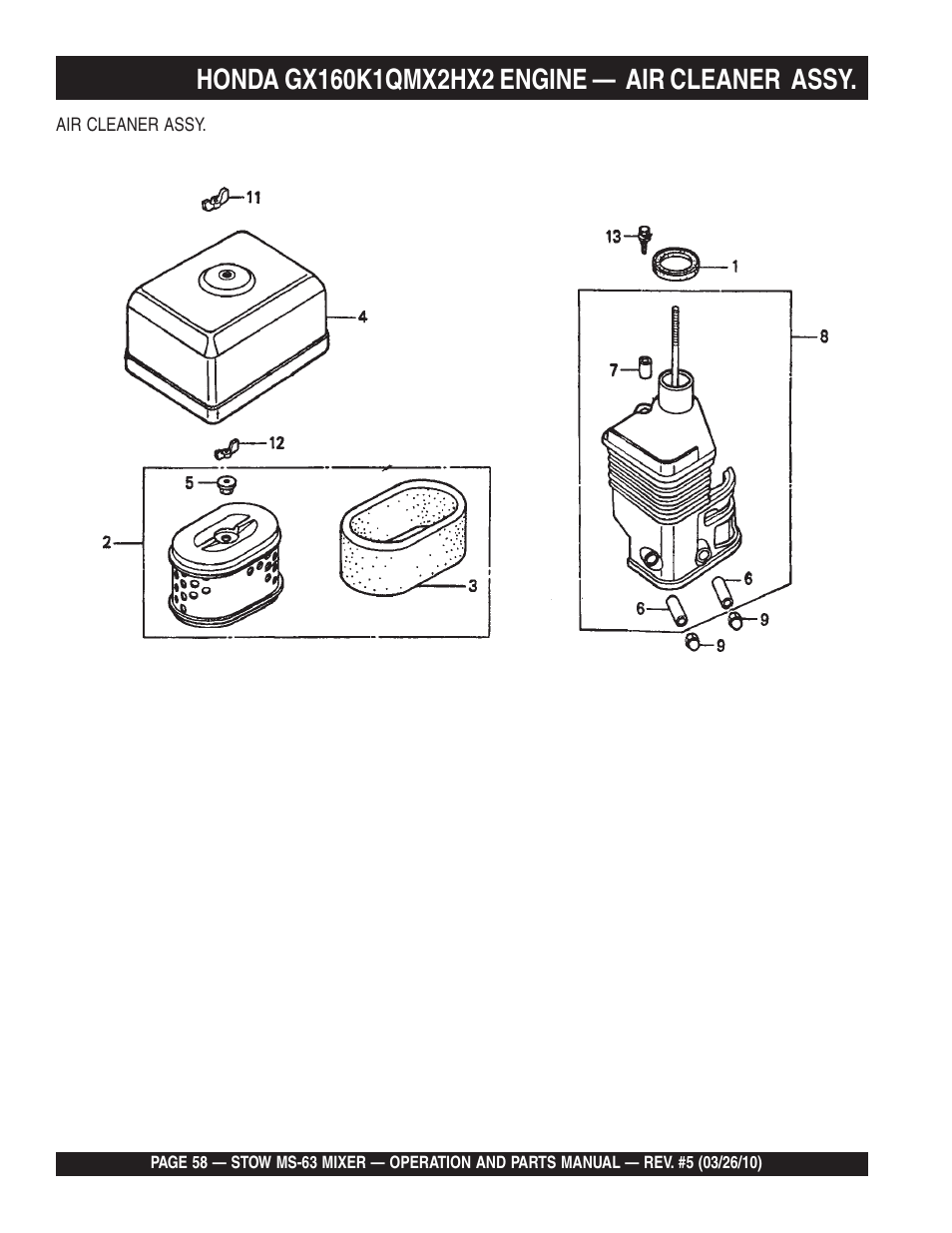 Stow Plaster and Mortar Mixer MS-63 User Manual | Page 58 / 128