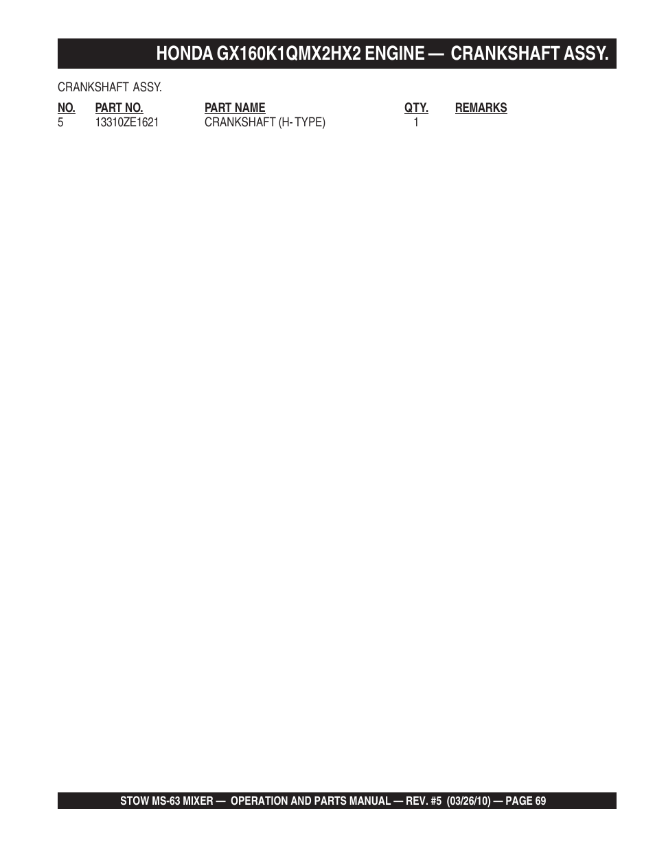 Stow Plaster and Mortar Mixer MS-63 User Manual | Page 69 / 128
