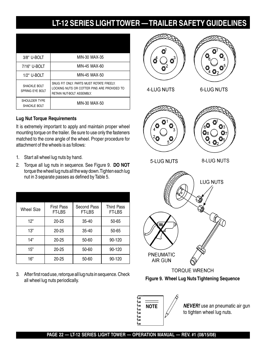 Stow Nighthawk Dedicated Light Tower LT-12D User Manual | Page 22 / 46