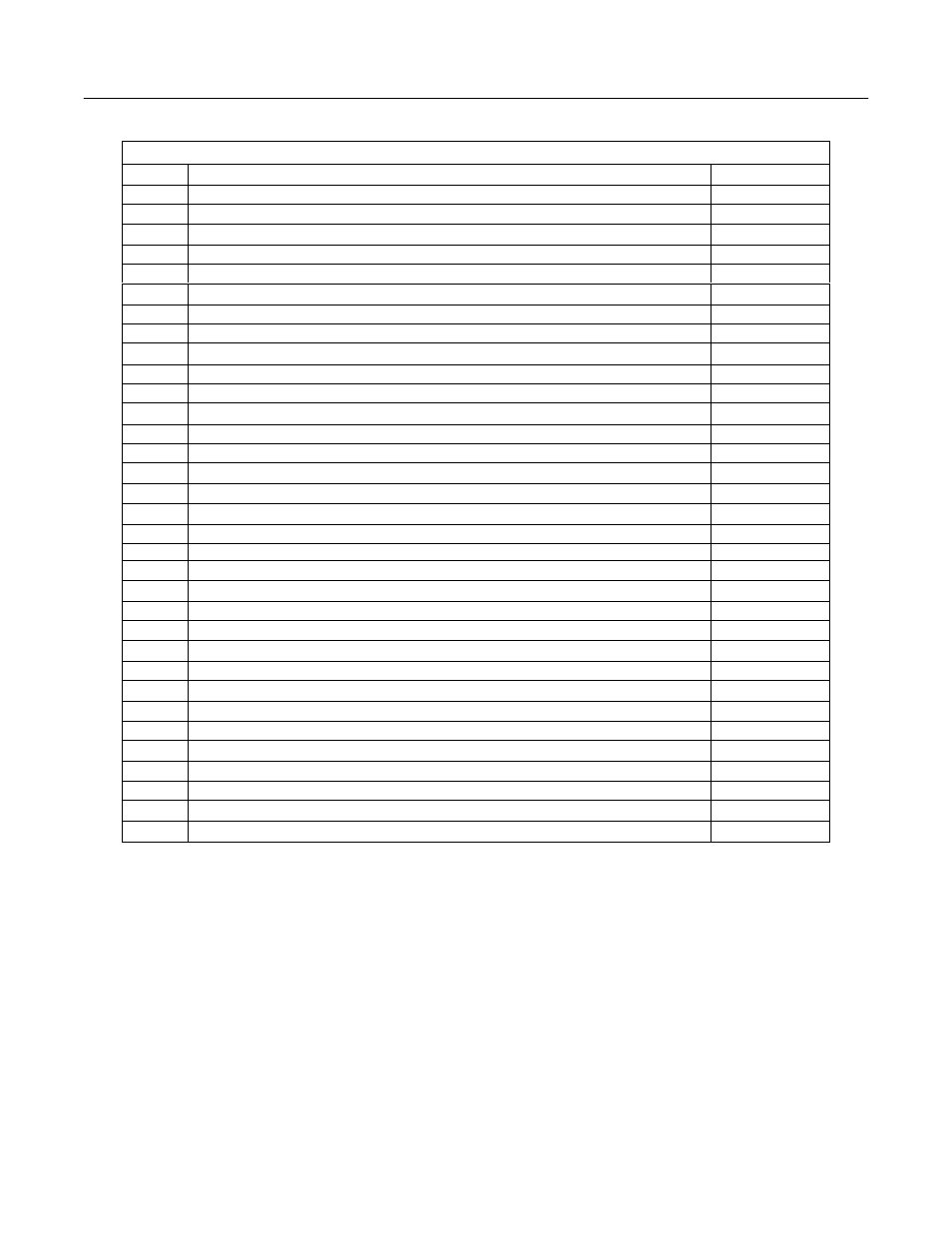 Table 1, Parts list | SharkRack 45U User Manual | Page 41 / 46