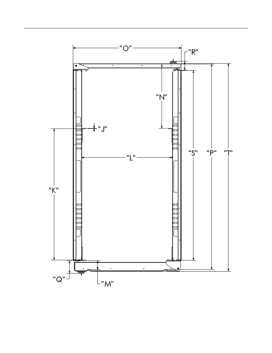 Cabinet dimensions (top view) | SharkRack 45U User Manual | Page 43 / 46