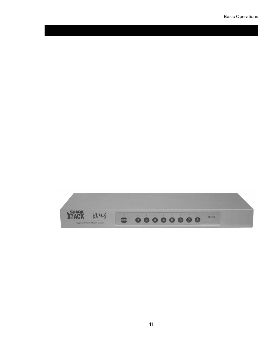 3 basic operations | SharkRack KVM-8 User Manual | Page 17 / 44