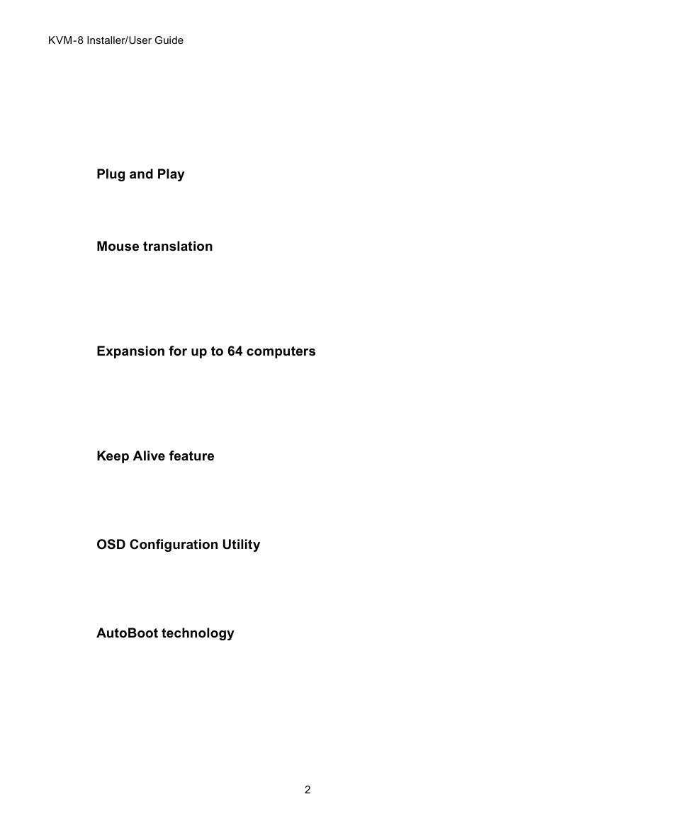 SharkRack KVM-8 User Manual | Page 8 / 44