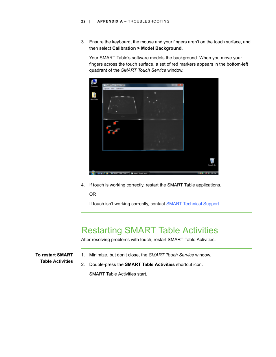 Restarting smart table activities | Smart Inventions Smart Table tm 230i kb141081 User Manual | Page 30 / 36