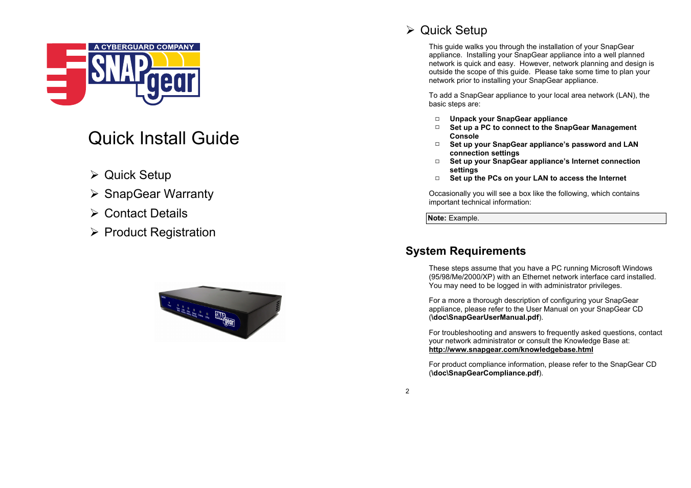 SnapGear SnapGear User Manual | 14 pages