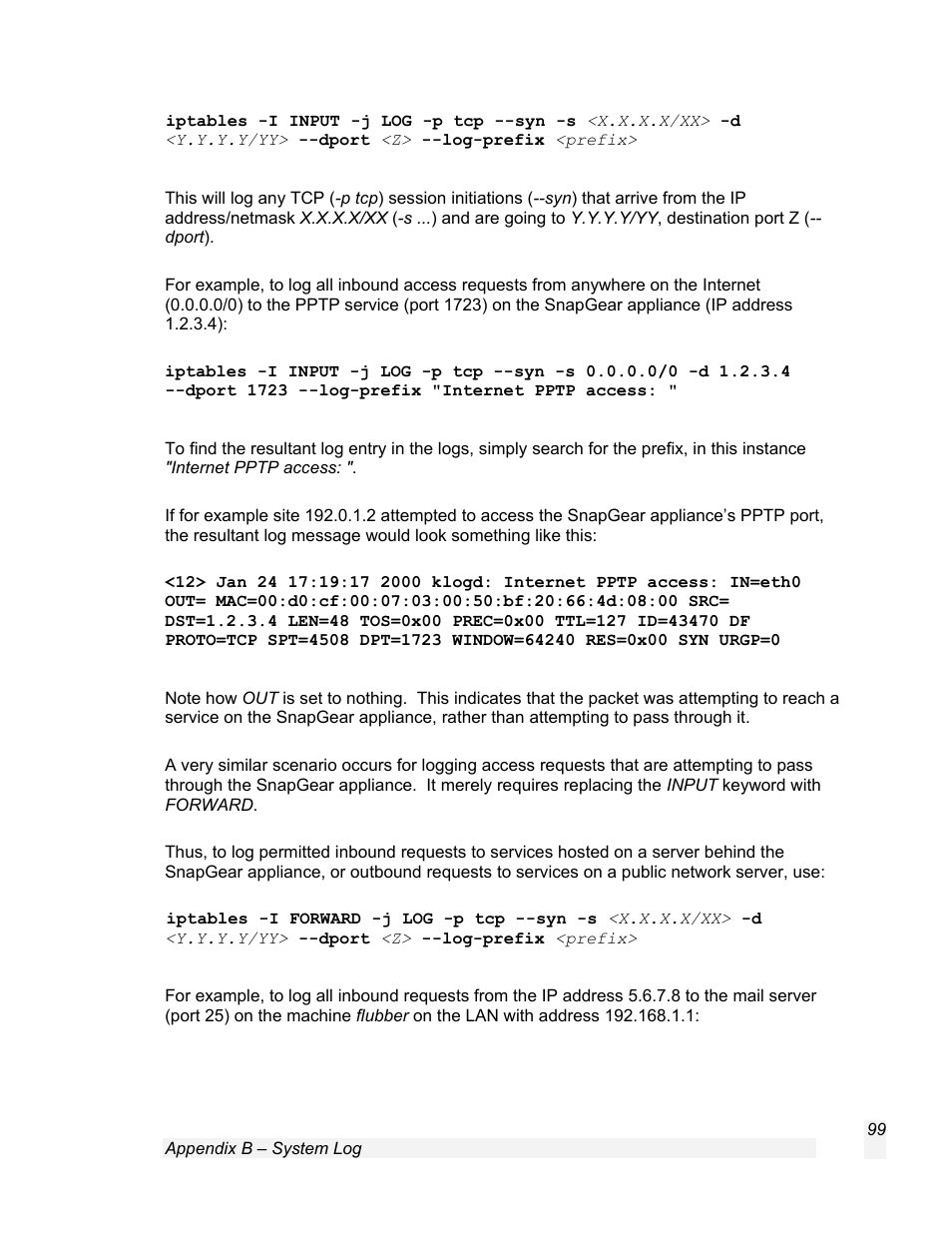 SnapGear 1.7.8 User Manual | Page 102 / 105