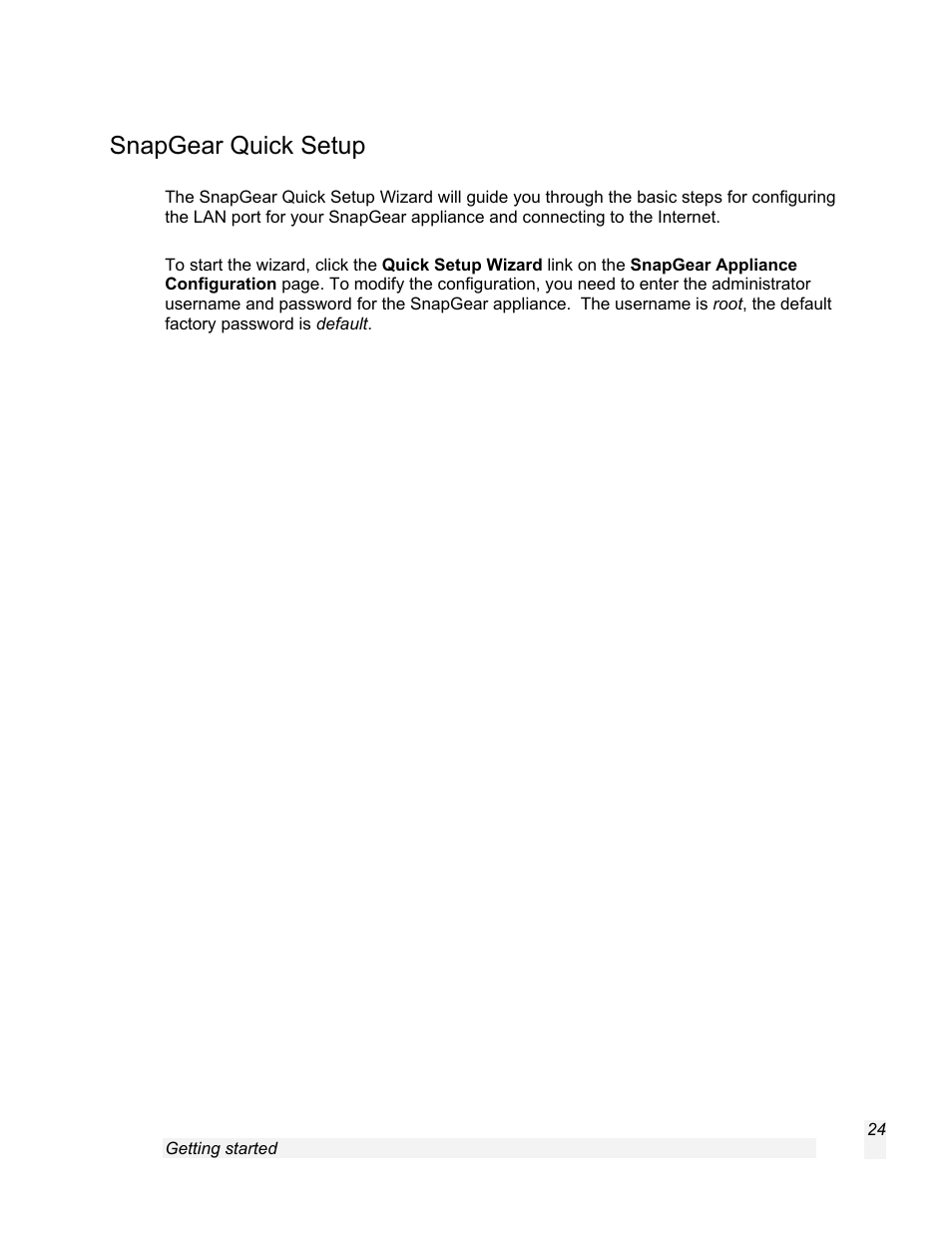 Snapgear quick setup | SnapGear 1.7.8 User Manual | Page 27 / 105