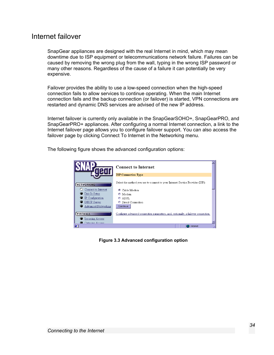 Internet failover | SnapGear 1.7.8 User Manual | Page 37 / 105